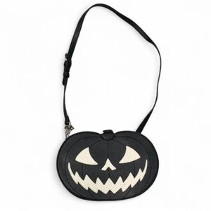 Mad Engine Black Pumpkin Jack O’Lantern Crossbody Bag